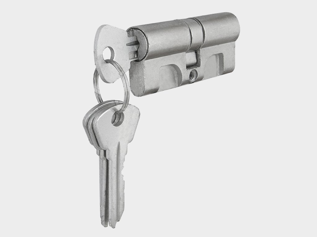 Цилиндровый механизм из алюминия «ключ-ключ» с 3 ключами в комплекте Тула